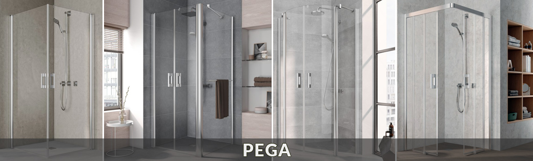 Kabiny prysznicowe Kermi z kolekcji Pega