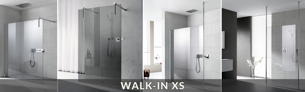 Kabiny prysznicowe otwarte Kermi z kolekcji Walk-In XS