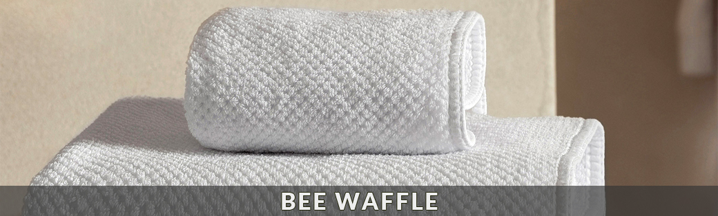 Ręczniki kąpielowe portugalskiej marki Sorema z kolekcji Bee Waffle