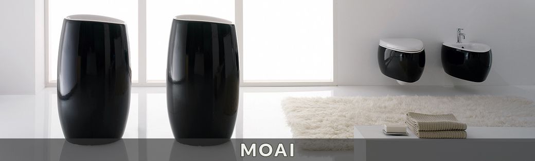 Umywalki ceramiczne włoskiej marki Scarabeo z kolekcji Moai