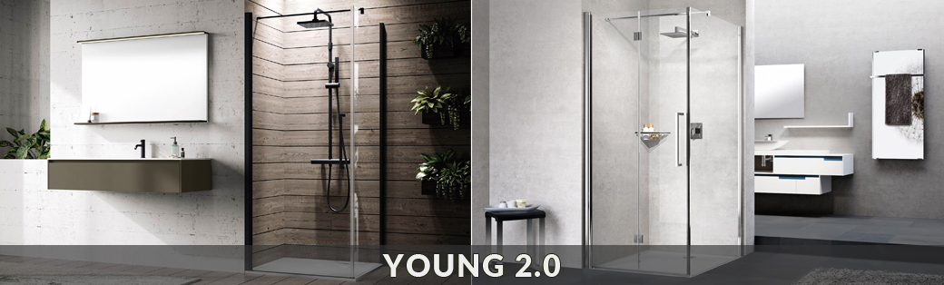 Kabiny prysznicowe Novellini z kolekcji Young 2.0