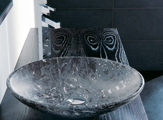 Umywalka Scarabeo z kolekcji Decoration - czarny marmur