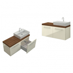 Szafka łazienkowa z dwiema szufladami - Noclaf - Unico 0169