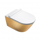 Miska WC wisząca bezrantowa, 55x35 cm - CATALANO -  Gold & Silver - 1VS55RZEBO